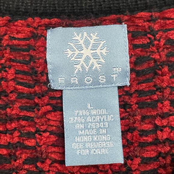 Vintage XL Frost long sleeve jacket embroidered floral cottagecore knit cardigan - Picture 4 of 12